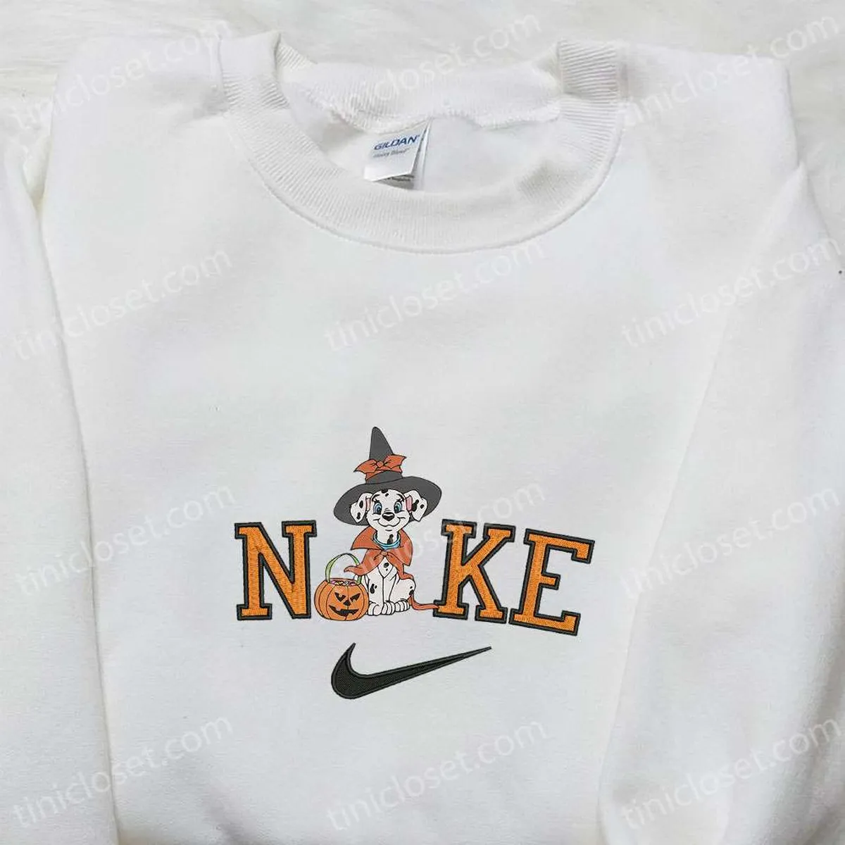 perdita halloween x nike embroidered sweatshirt walt disney characters embroidered shirt best halloween gift ideas
