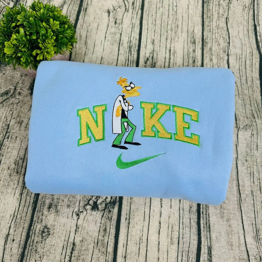 perry the platypus and dr doofenshmirtz x nike embroidered shirt embroidered sweatshirt fashion style for couples tmwmu