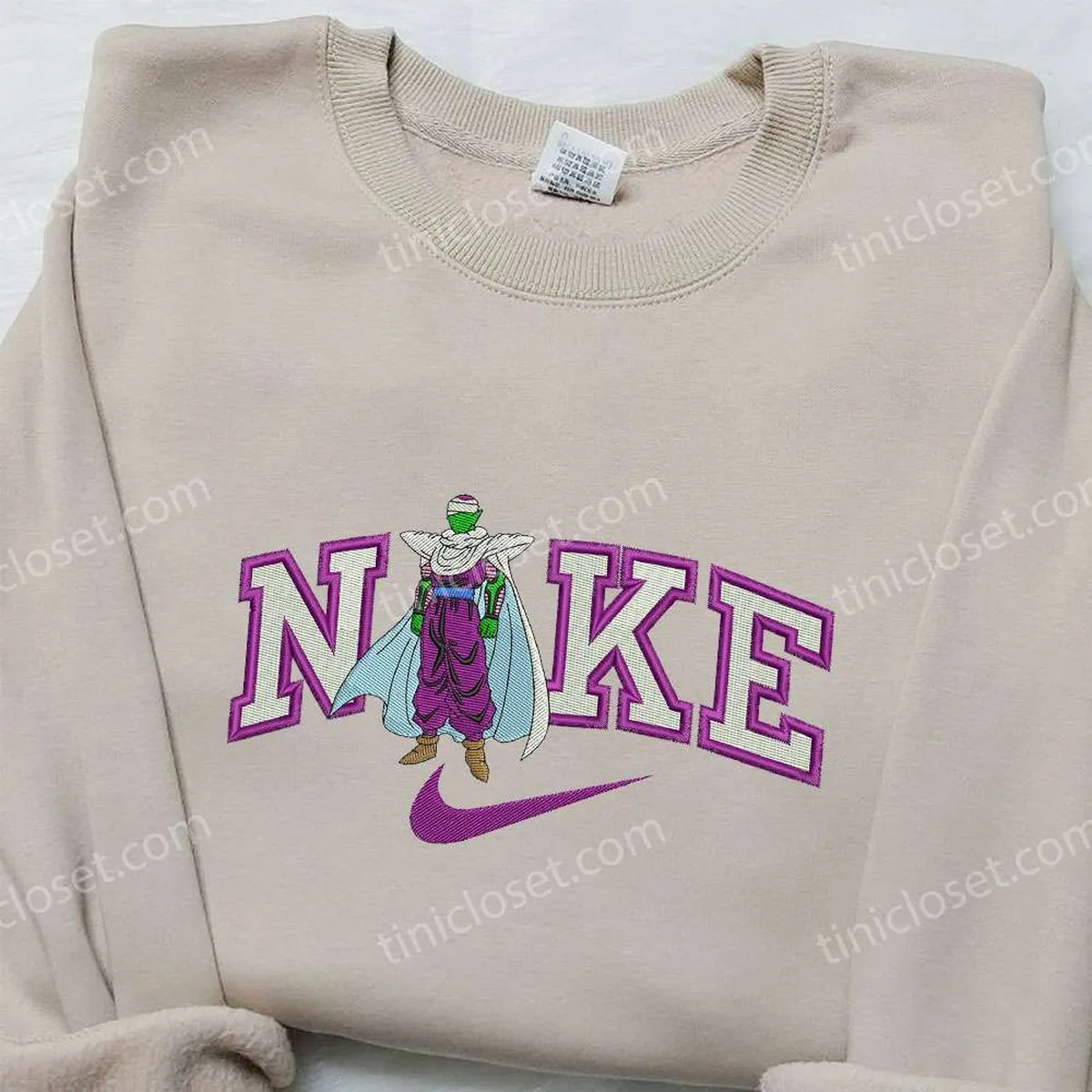 piccolo x nike embroidered sweatshirt dragon ball embroidered shirt nike inspired embroidered shirt vfodp