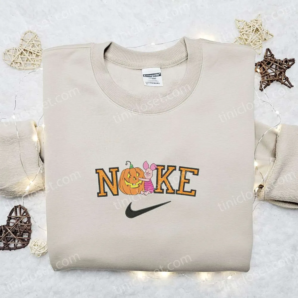 piglet pumpkin halloween x nike embroidered sweatshirt walt disney characters embroidered shirt best halloween gift ideas vwgk4