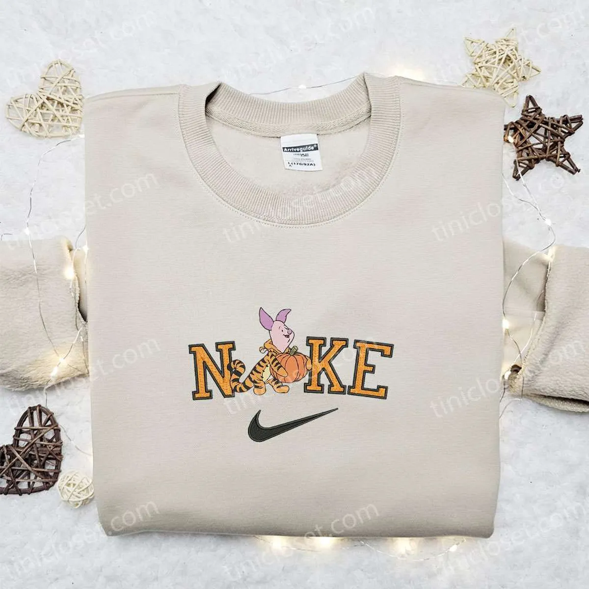 piglet tigger pumpkin halloween x nike embroidered sweatshirt walt disney characters embroidered shirt best halloween gift ideas 1gi5a