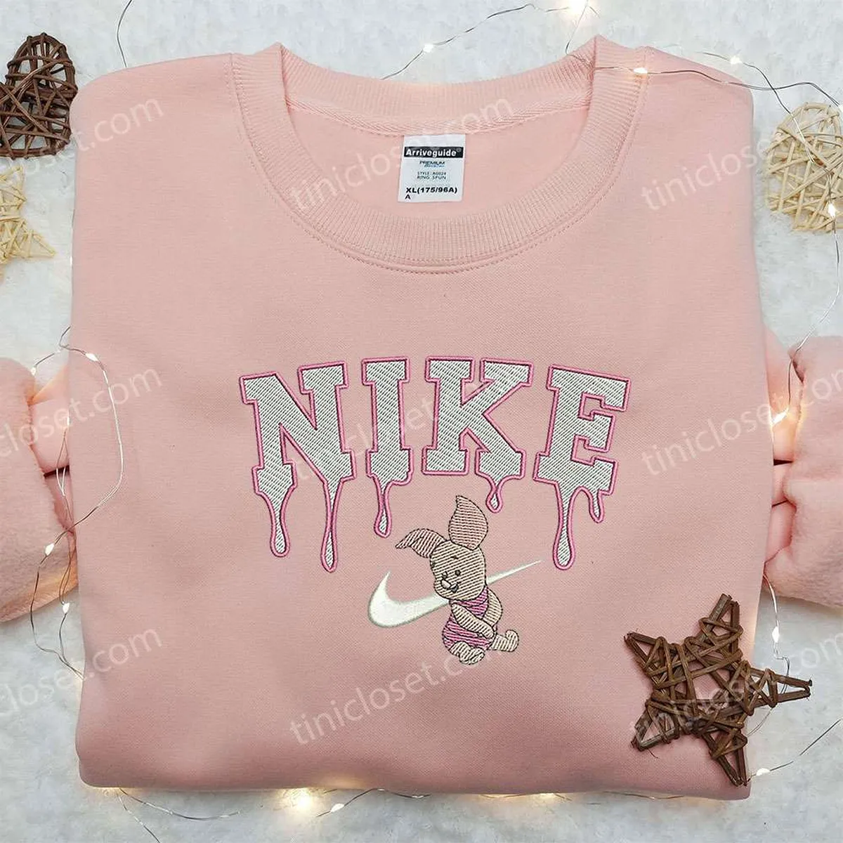 piglet x nike embroidered sweatshirt winnie the pooh disney embroidered sweatshirt nike inspired embroidered shirt 3wouf