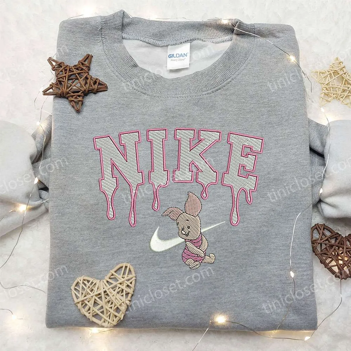 piglet x nike embroidered sweatshirt winnie the pooh disney embroidered sweatshirt nike inspired embroidered shirt eb8t0