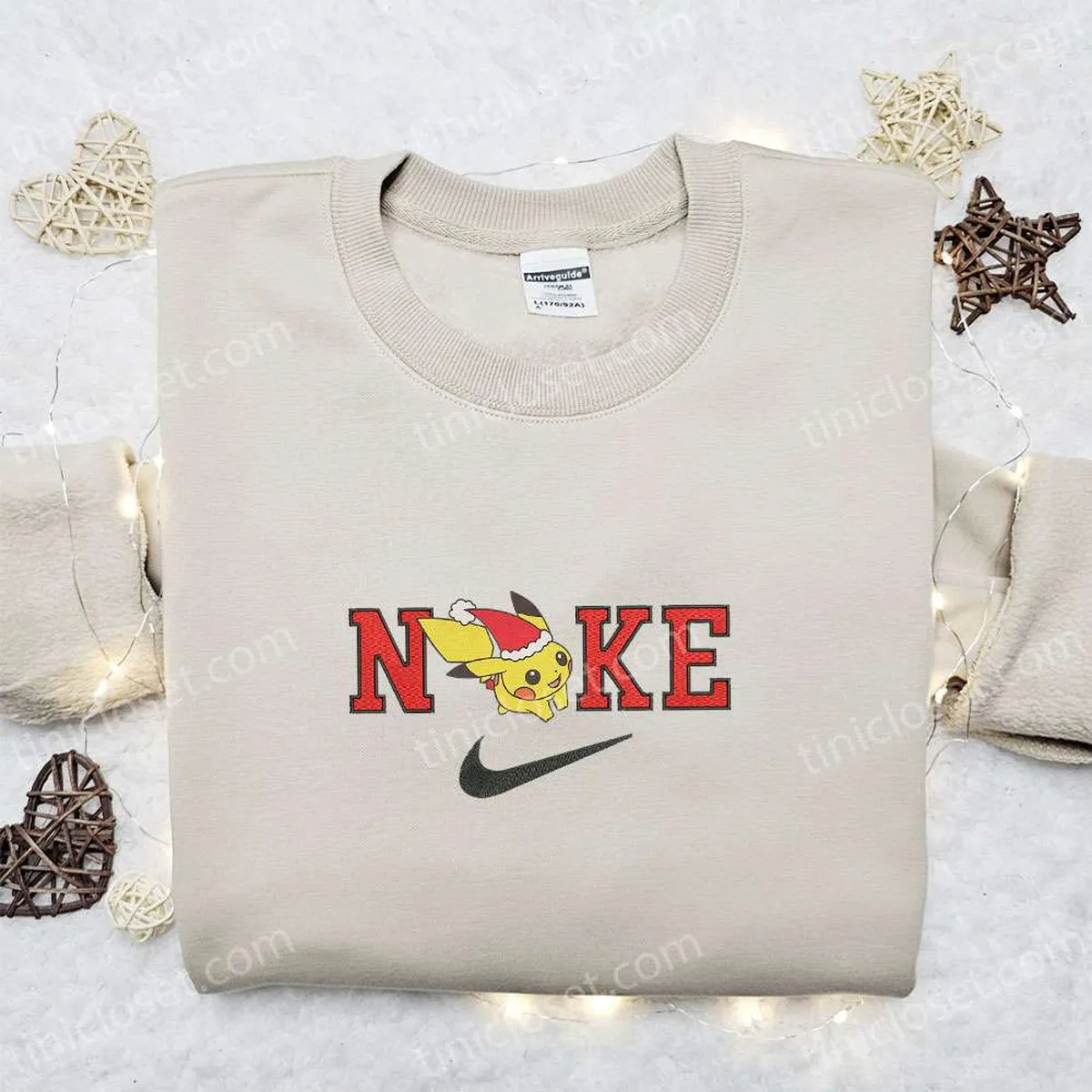 pikachu run x nike christmas embroidered sweatshirt merry christmas embroidered shirt best christmas day gift ideas