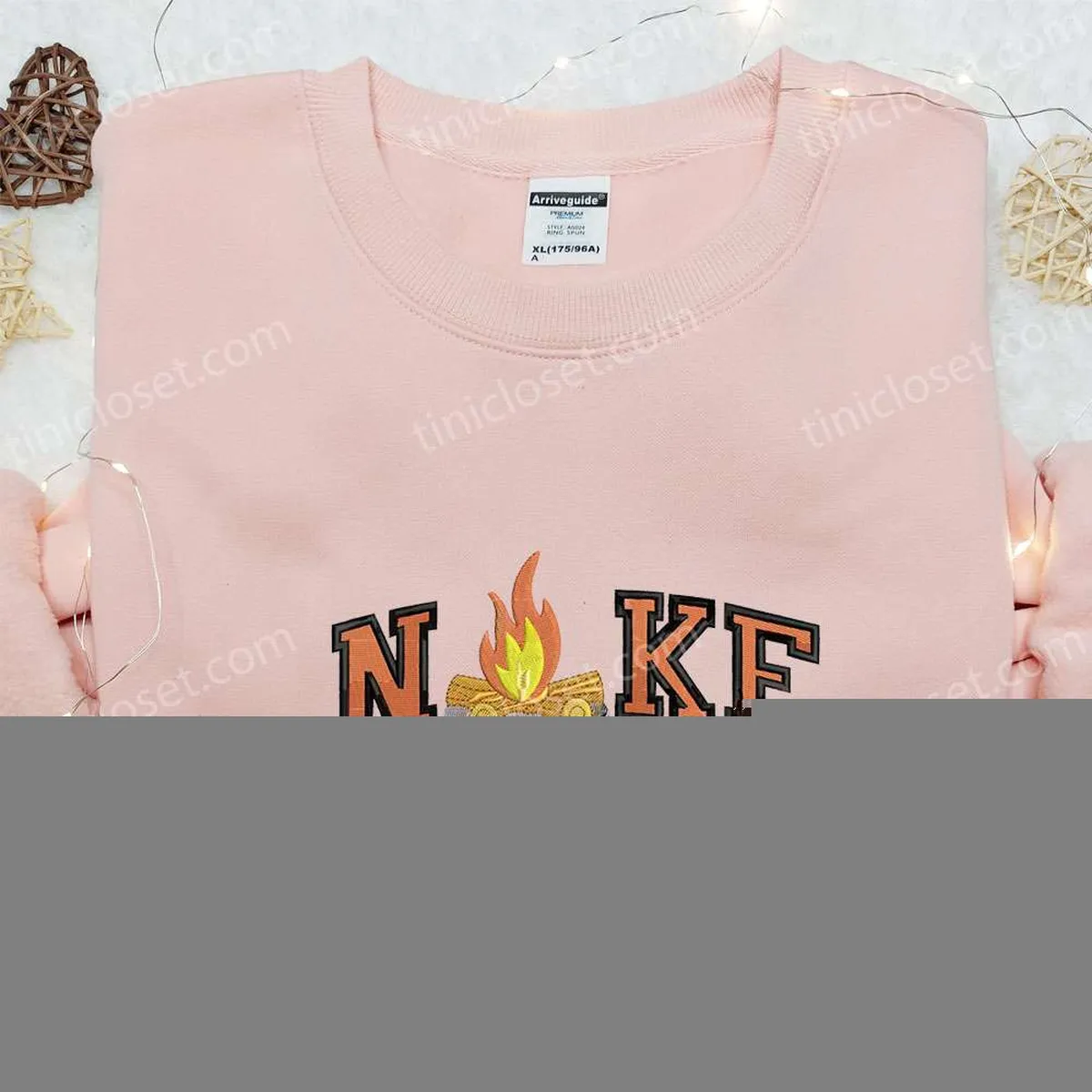 pink fire x nike embroidered shirt nike inspired embroidered shirt best christmas gift ideas