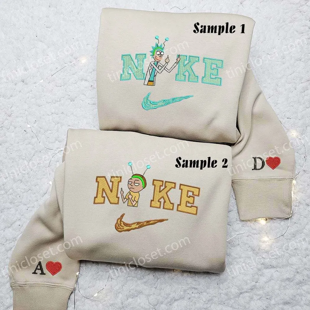 rick and morty x nike embroidered shirt embroidered sweatshirt fashion style for couples f0ymq