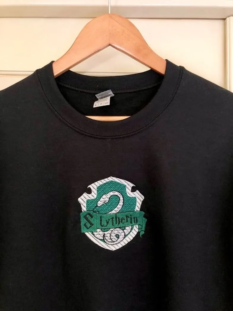 slytherin house malfoy harry potter movies embroidered sweatshirt fashion style ctprt