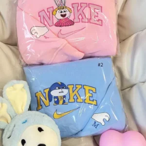 snowball bunny couple x nike embroidered sweatshirt fashion style for couples valentines gift for himher stv2n