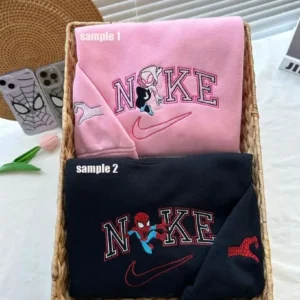 spiderman and gwenstacy x nike embroidered sweatshirt fashion style for couples valentines gift for himher hh6tn