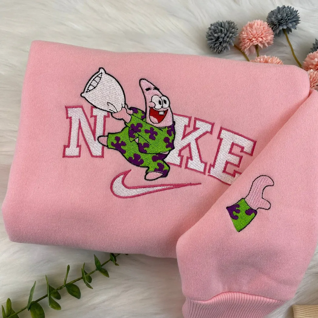 spongebob and patrick cartoon embroidered sweatshirt fashion style for couple rsrc8