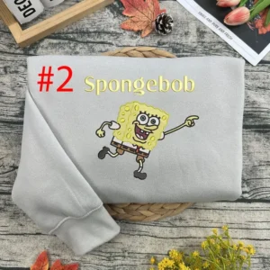 spongebob and patrick cartoon x nike embroidered sweatshirt fashion style for couples valentines gift for himher ildhb