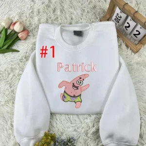 spongebob and patrick cartoon x nike embroidered sweatshirt fashion style for couples valentines gift for himher xevfr