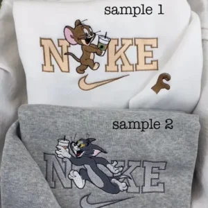 tom and jerry cartoon x nike embroidered sweatshirt fashion style for couples valentines gift for himher hliff