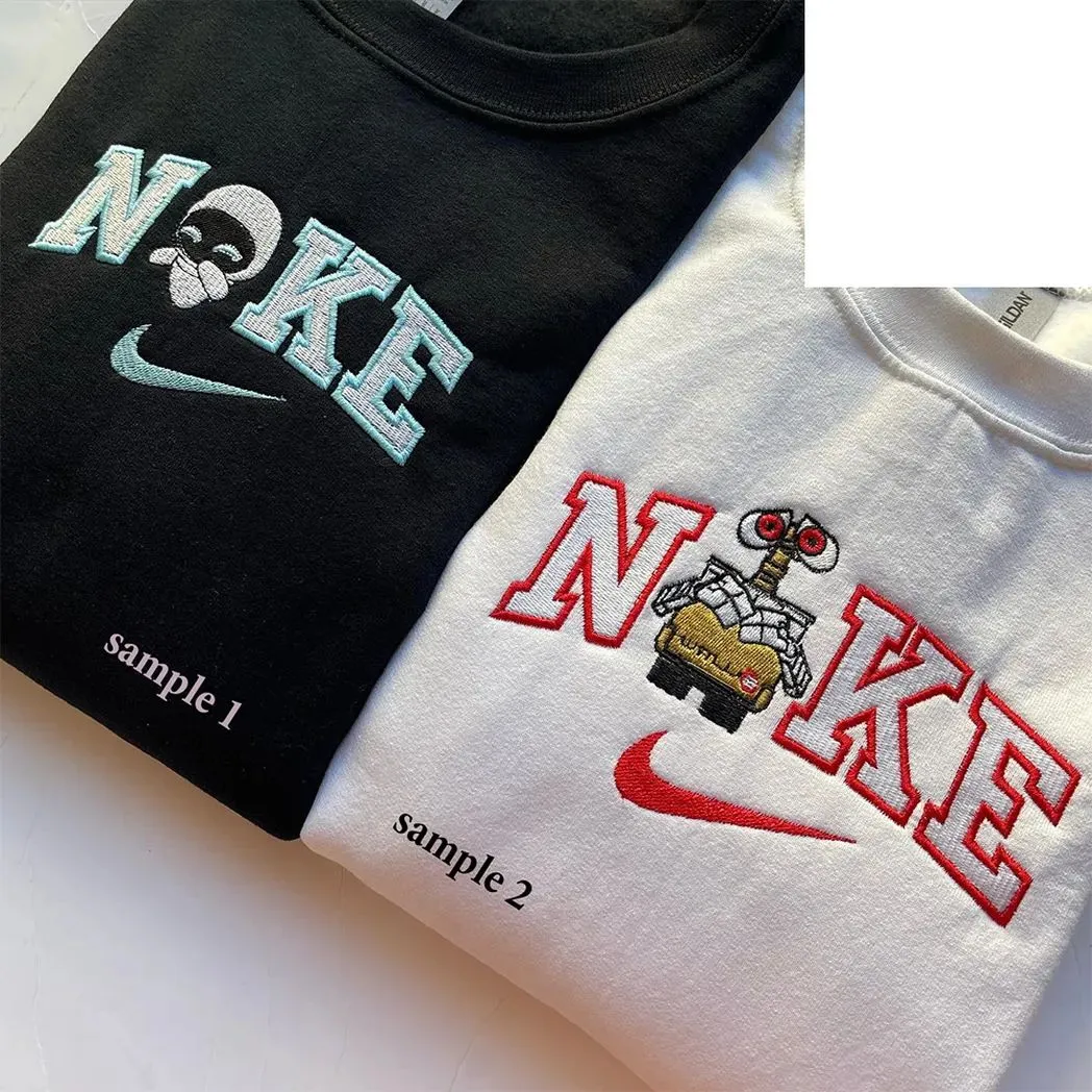 wall e and eve embroidered crewneck disney couples gift couples sweatshirts friends shirt anniversary gift gifts for boyfriend b5vw2