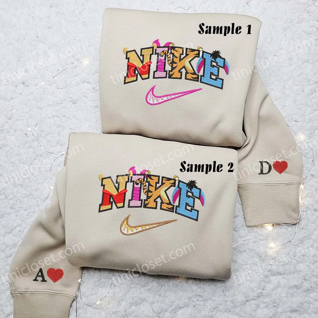 winnie the pooh x nike embroidered shirt embroidered sweatshirt fashion style for couples 7m1fy