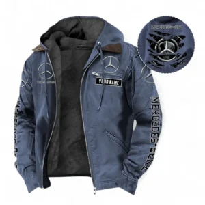 Car Fans Gift Hooded And Flannel Hoodie, Hooded Jacket All Over Print For Car Owners, Custom Name CAR391072125667-Navy Blue