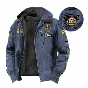 Car Fans Gift Hooded And Flannel Hoodie, Hooded Jacket All Over Print For Car Owners, Custom Name CAR391072125675-Navy Blue
