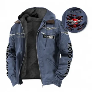 Motorcycle Fans Gift Hooded And Flannel Hoodie, Hooded Jacket All Over Print For Car Owners, Custom Name CAR391072125732-Navy Blue