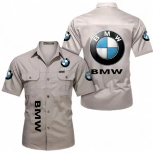 Car Fans Gift Short Sleeved Shirt, Button up Shirt All Over Print For Car Owners, Custom Name CAR392072125777-Beige