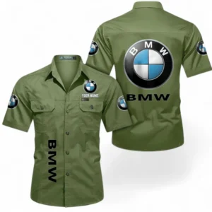 Car Fans Gift Short Sleeved Shirt, Button up Shirt All Over Print For Car Owners, Custom Name CAR392072125777-Fruit Green