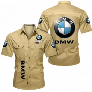 Car Fans Gift Short Sleeved Shirt, Button up Shirt All Over Print For Car Owners, Custom Name CAR392072125777-Khaki