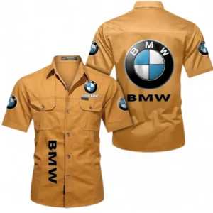 Car Fans Gift Short Sleeved Shirt, Button up Shirt All Over Print For Car Owners, Custom Name CAR392072125777-Turmeric