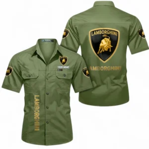 Car Fans Gift Short Sleeved Shirt, Button up Shirt All Over Print For Car Owners, Custom Name CAR392072125778-Fruit Green