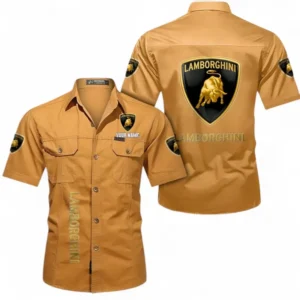 Car Fans Gift Short Sleeved Shirt, Button up Shirt All Over Print For Car Owners, Custom Name CAR392072125778-Turmeric