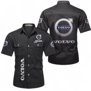 Car Fans Gift Short Sleeved Shirt, Button up Shirt All Over Print For Car Owners, Custom Name CAR392072125779-Black