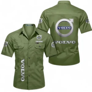 Car Fans Gift Short Sleeved Shirt, Button up Shirt All Over Print For Car Owners, Custom Name CAR392072125779-Fruit Green