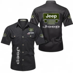Car Fans Gift Short Sleeved Shirt, Button up Shirt All Over Print For Car Owners, Custom Name CAR392072125780-Black