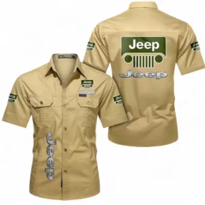 Car Fans Gift Short Sleeved Shirt, Button up Shirt All Over Print For Car Owners, Custom Name CAR392072125780-Khaki