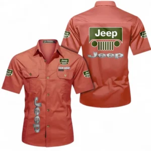 Car Fans Gift Short Sleeved Shirt, Button up Shirt All Over Print For Car Owners, Custom Name CAR392072125780-Red