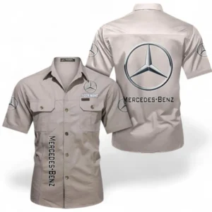 Car Fans Gift Short Sleeved Shirt, Button up Shirt All Over Print For Car Owners, Custom Name CAR392072125781-Beige
