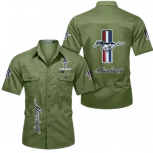 Car Fans Gift Short Sleeved Shirt, Button up Shirt All Over Print For Car Owners, Custom Name CAR392072125782-Fruit Green