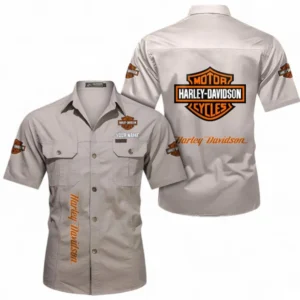 Motorcycle Fans Gift Short Sleeved Shirt, Button up Shirt All Over Print For Car Owners, Custom Name CAR392072125784-Beige