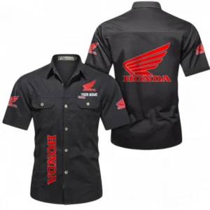 Motorcycle Fans Gift Short Sleeved Shirt, Button up Shirt All Over Print For Car Owners, Custom Name CAR392072125786-Black
