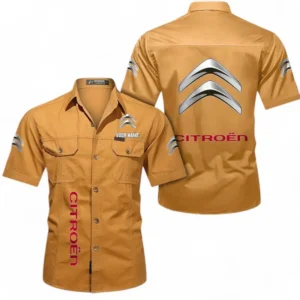 Car Fans Gift Short Sleeved Shirt, Button up Shirt All Over Print For Car Owners, Custom Name CAR392072125787-Turmeric