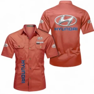 Car Fans Gift Short Sleeved Shirt, Button up Shirt All Over Print For Car Owners, Custom Name CAR392072125788-Red