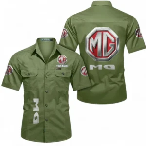 Car Fans Gift Short Sleeved Shirt, Button up Shirt All Over Print For Car Owners, Custom Name CAR392072125789-Fruit Green