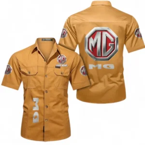 Car Fans Gift Short Sleeved Shirt, Button up Shirt All Over Print For Car Owners, Custom Name CAR392072125789-Turmeric