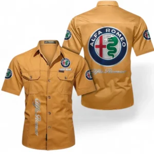 Car Fans Gift Short Sleeved Shirt, Button up Shirt All Over Print For Car Owners, Custom Name CAR392072125790-Turmeric