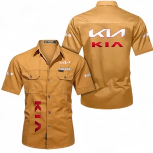 Car Fans Gift Short Sleeved Shirt, Button up Shirt All Over Print For Car Owners, Custom Name CAR392072125792-Turmeric