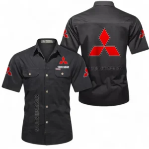 Car Fans Gift Short Sleeved Shirt, Button up Shirt All Over Print For Car Owners, Custom Name CAR392072125794-Black