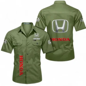 Car Fans Gift Short Sleeved Shirt, Button up Shirt All Over Print For Car Owners, Custom Name CAR392072125795-Fruit Green