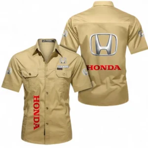 Car Fans Gift Short Sleeved Shirt, Button up Shirt All Over Print For Car Owners, Custom Name CAR392072125795-Khaki