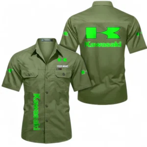 Motorcycle Fans Gift Short Sleeved Shirt, Button up Shirt All Over Print For Car Owners, Custom Name CAR392072125796-Fruit Green