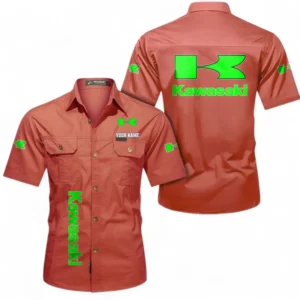 Motorcycle Fans Gift Short Sleeved Shirt, Button up Shirt All Over Print For Car Owners, Custom Name CAR392072125796-Red