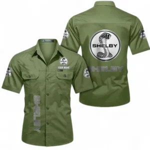Car Fans Gift Short Sleeved Shirt, Button up Shirt All Over Print For Car Owners, Custom Name CAR392072125798-Fruit Green