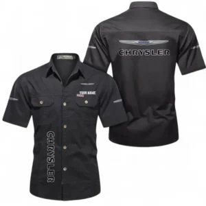 Car Fans Gift Short Sleeved Shirt, Button up Shirt All Over Print For Car Owners, Custom Name CAR392072125815-Black